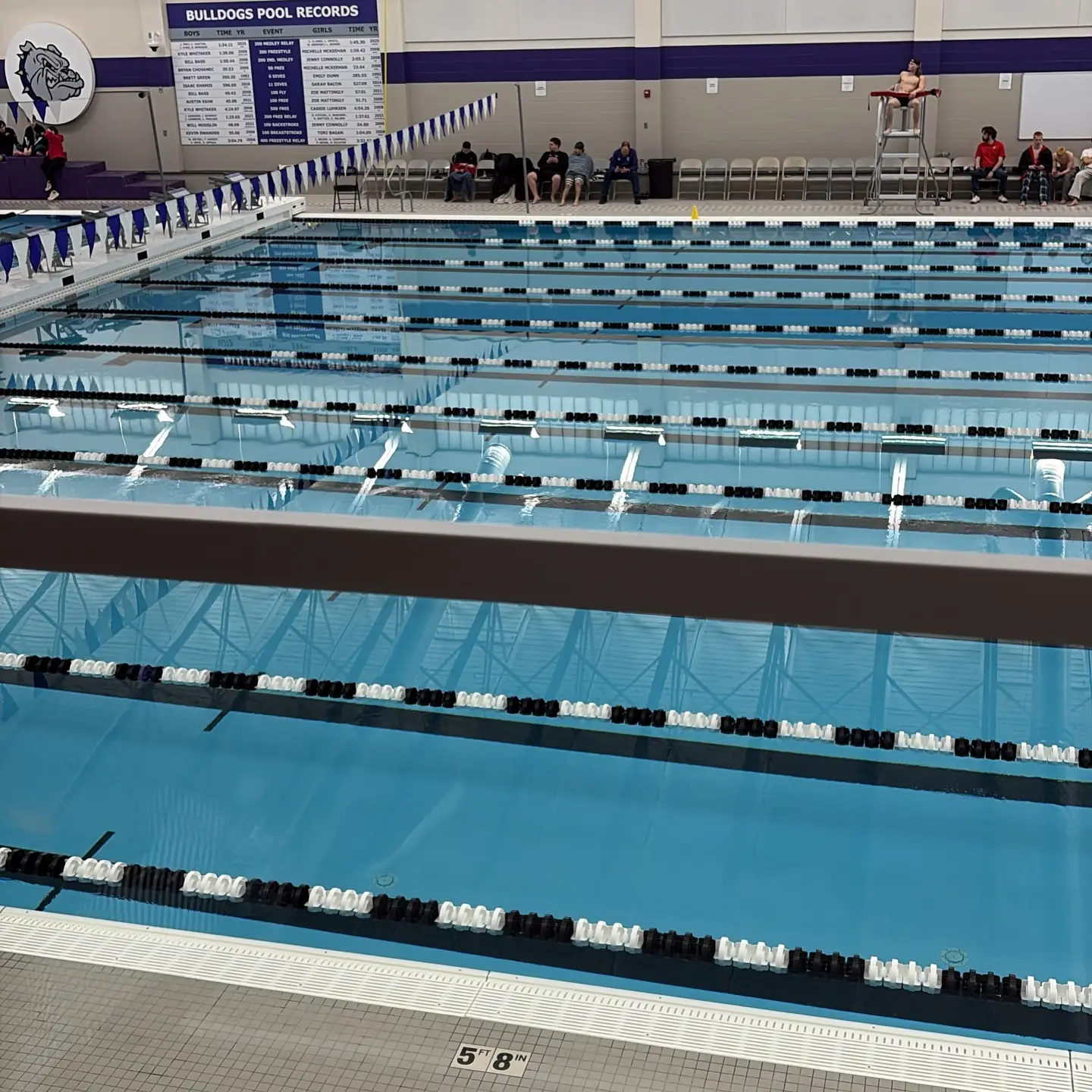 Spending my Saturday at a swim meet for the Grand!  I forgot how loud these places are! #brownsburgathletics #saturdayswimming #whatgranniesdo #gowillgo