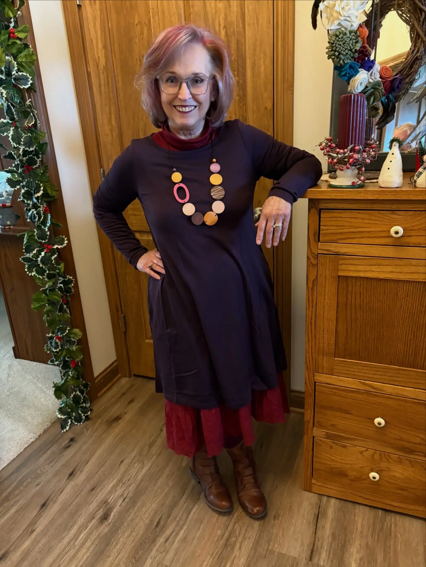 I’m starting the 100 day challenge for Wool&! I decided to go with colors that some may think clash!  @wool.and #100daychallenge #woolanddresschallenge