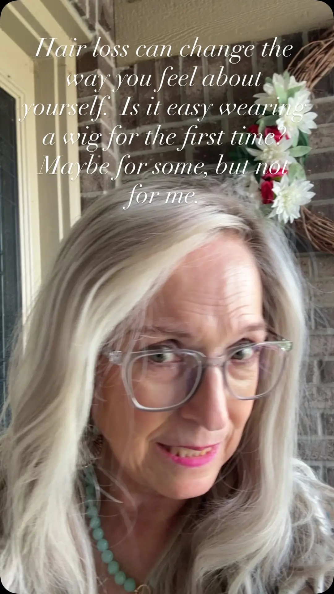 Admitting you’re losing your hair is hard.  Fixing that problem doesn’t need to be!  This @wigshehair wig {gifted}
 is beautiful and will be on repeat!  This is W071 and is drop dead gorgeous!! I haven’t had hair this long in years!  Let’s face it…I’ve never had hair like this at all!! #wiglife #hairlossjourney #oversixtyandfabulous #hairstory