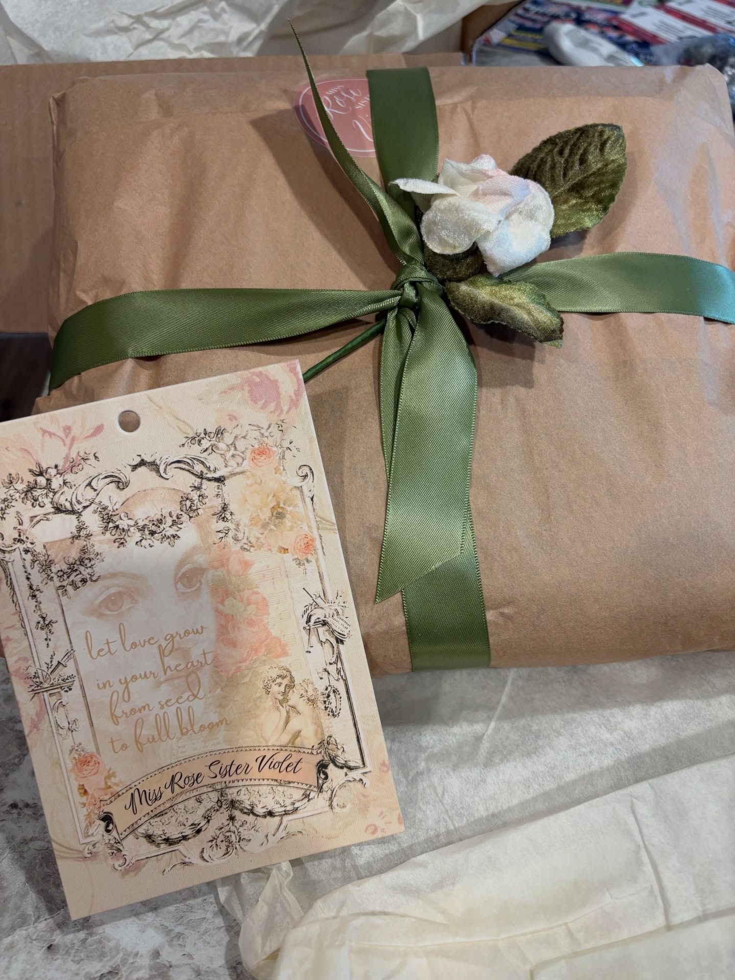 I have been waiting for this!! And, by waiting, I mean I put off buying for soooo long!! What beautiful packaging!  @missrosesisterviolet.usa #beautifulpackages #isntshelovely #cantwaittoopenit